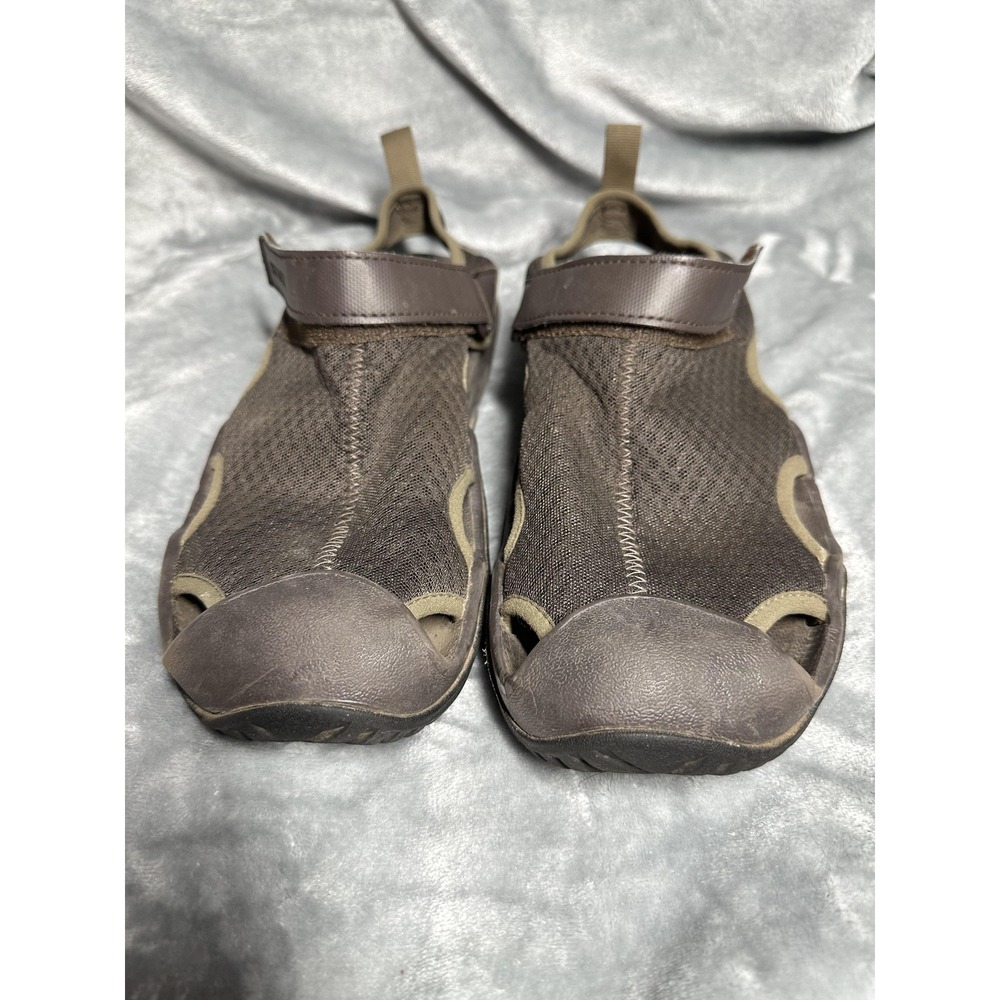 Crocs Water Shoes Mens 10 Brown Mesh Closed Toe Sandals Iconic‎ Comfort